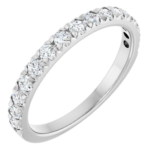 14K Rose Natural Diamond French-Set Anniversary Band