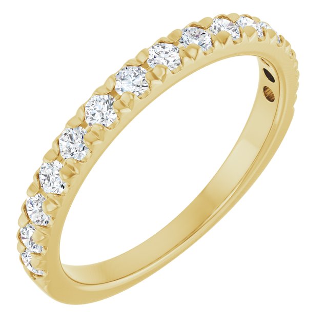 14K Rose Natural Diamond French-Set Anniversary Band