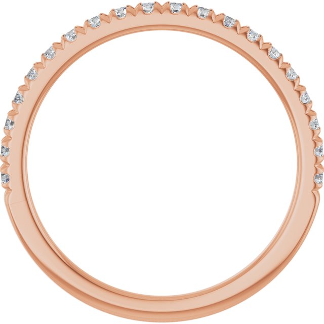 14K Rose Natural Diamond French-Set Anniversary Band