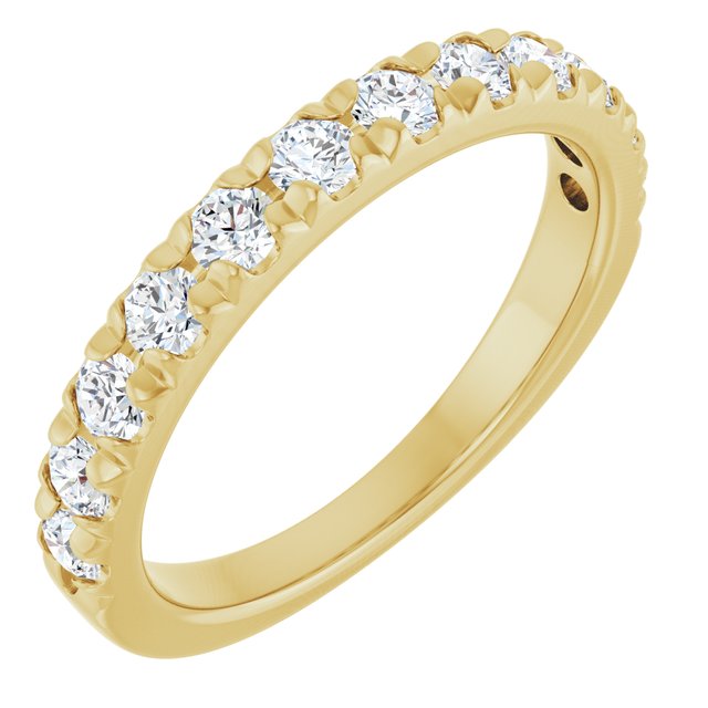 14K Rose Natural Diamond French-Set Anniversary Band
