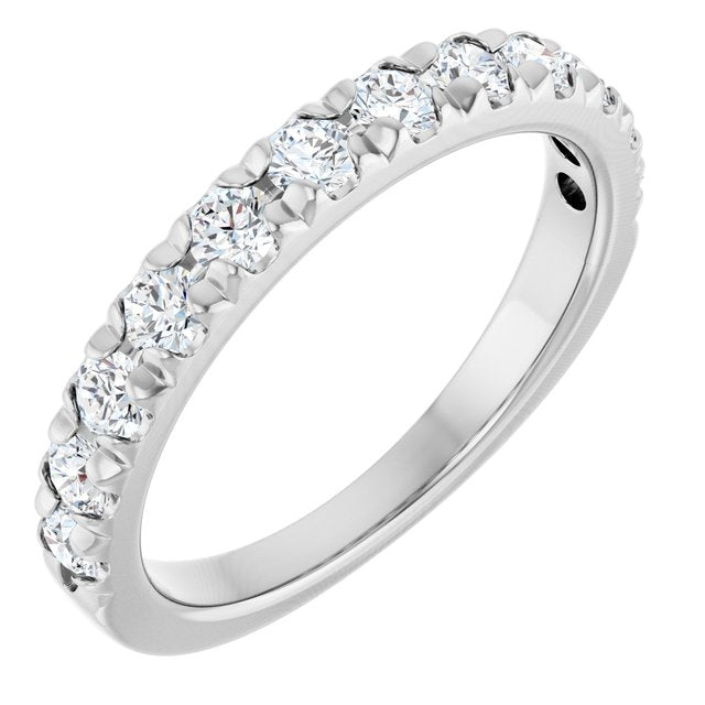 14K Rose Natural Diamond French-Set Anniversary Band