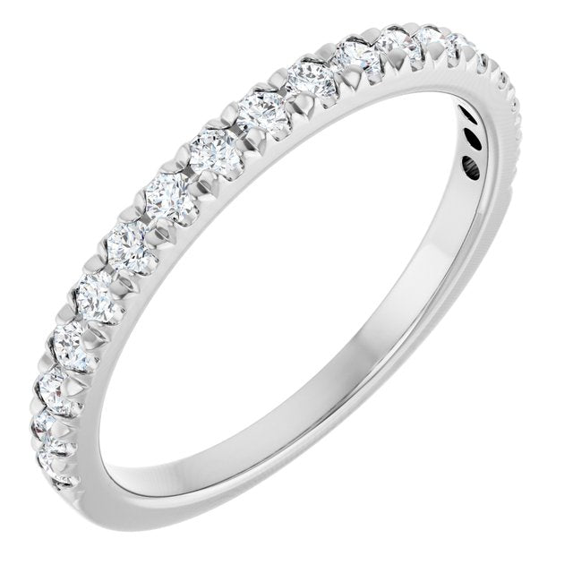 14K Rose Natural Diamond French-Set Anniversary Band