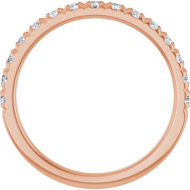 14K Rose Natural Multi-Gemstone French-Set Anniversary Band