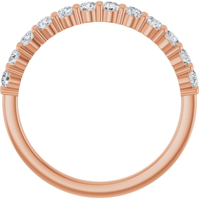 14K Rose Natural Diamond Anniversary Band