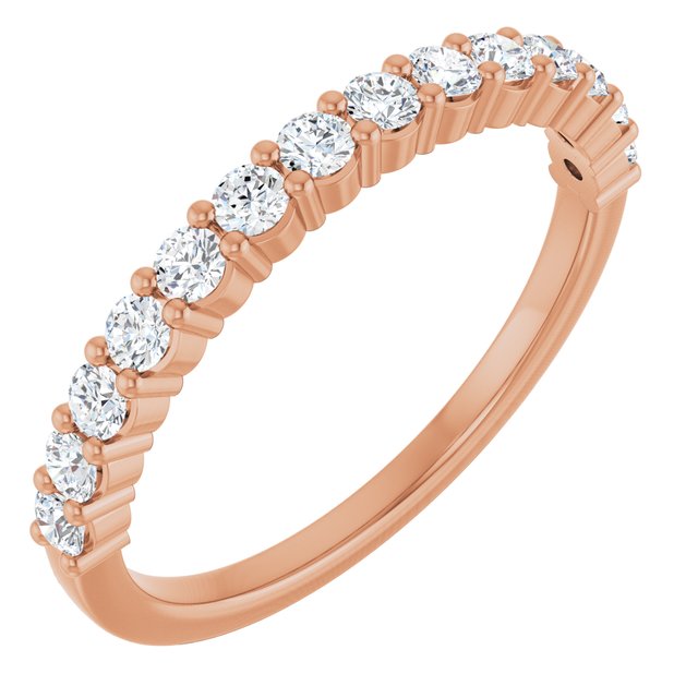 14K Rose Natural Diamond Anniversary Band
