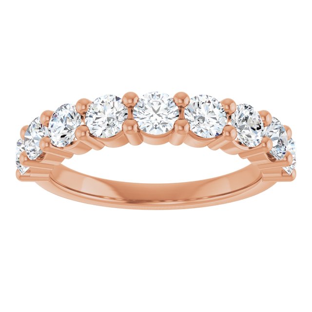 14K Rose Natural Diamond Anniversary Band