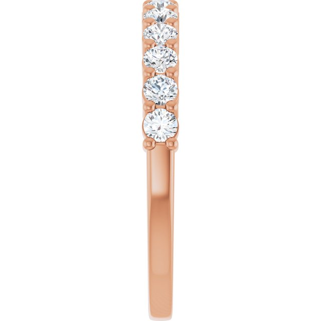 14K Rose Natural Diamond Anniversary Band