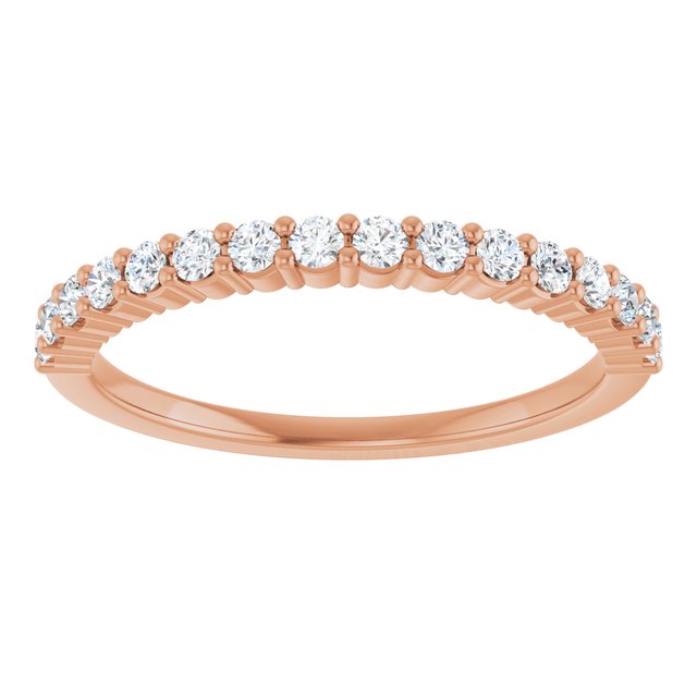 14K Rose Natural Diamond Anniversary Band
