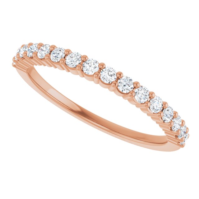 14K Rose Natural Diamond Anniversary Band