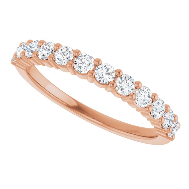 14K Rose Natural Diamond Anniversary Band