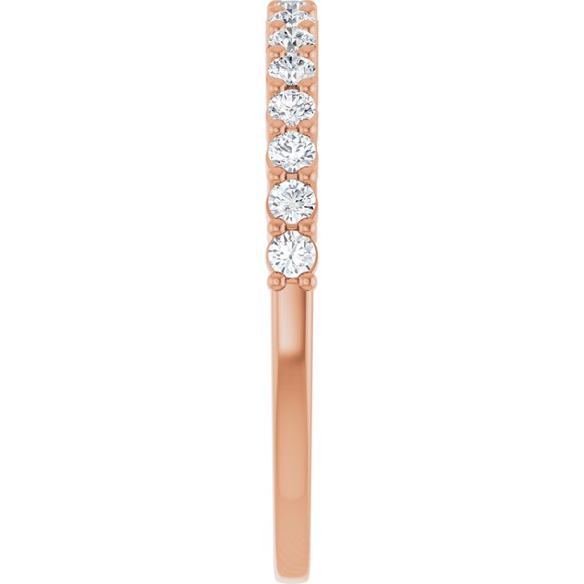 14K Rose Natural Diamond Anniversary Band