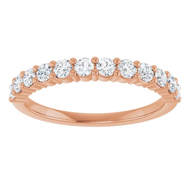 14K Rose Natural Diamond Anniversary Band