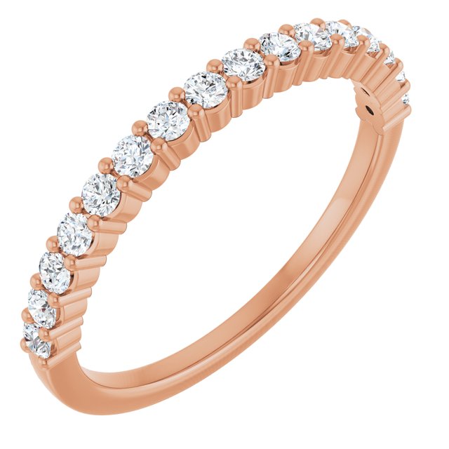 14K Rose Natural Diamond Anniversary Band