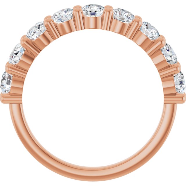 14K Rose Natural Diamond Anniversary Band