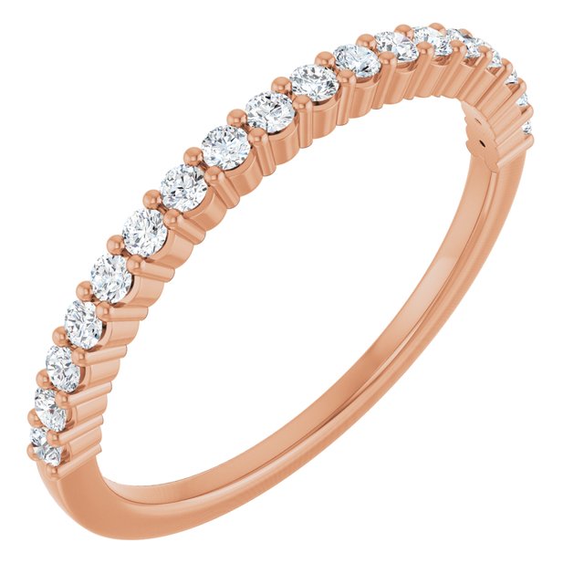 14K Rose Natural Diamond Anniversary Band