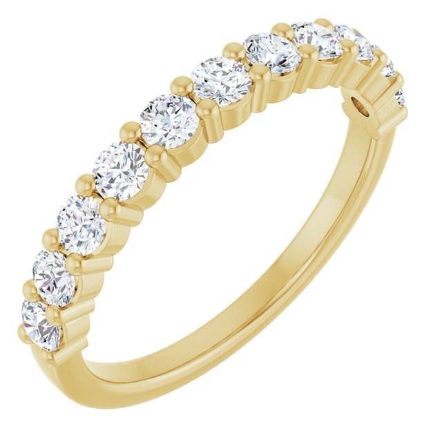 14K Rose Natural Diamond Anniversary Band
