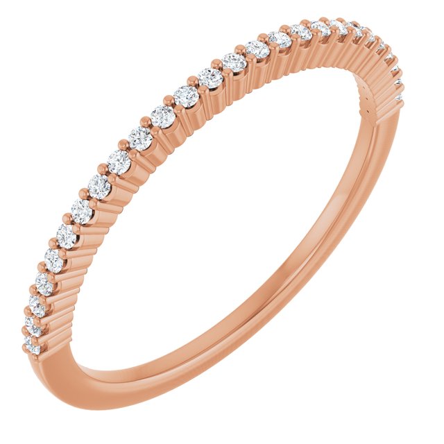 14K Rose Natural Diamond Anniversary Band