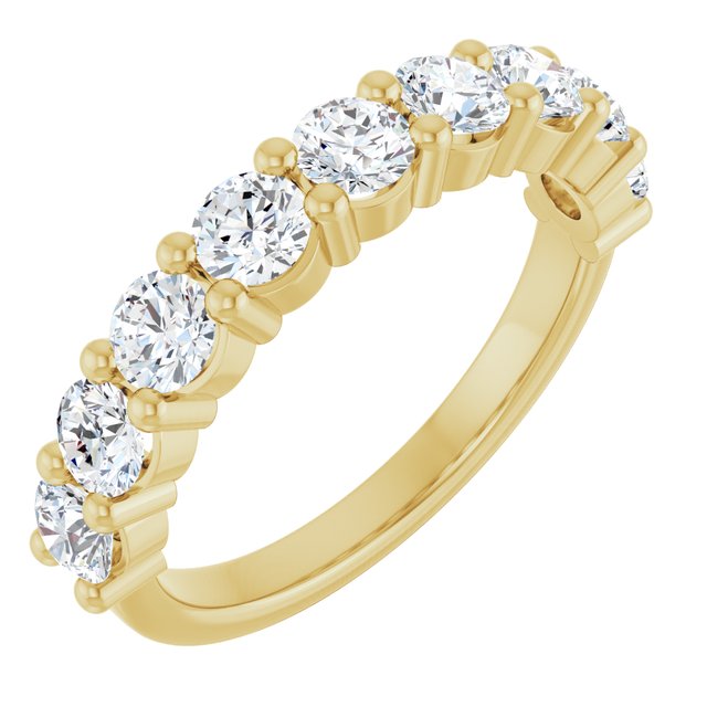 14K Rose Natural Diamond Anniversary Band