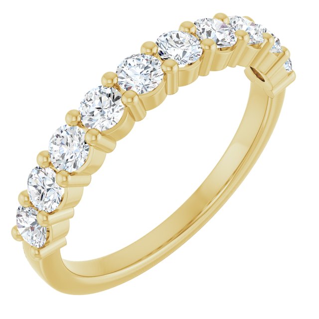 14K Rose Natural Diamond Anniversary Band
