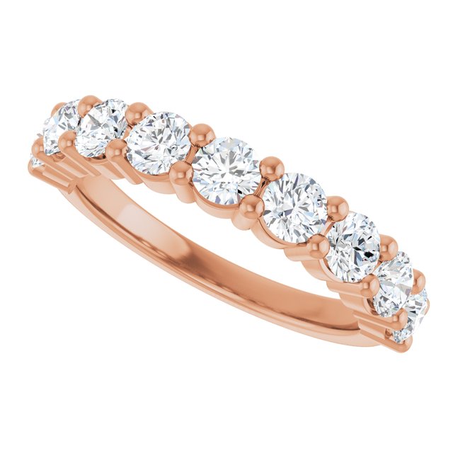 14K Rose Natural Diamond Anniversary Band