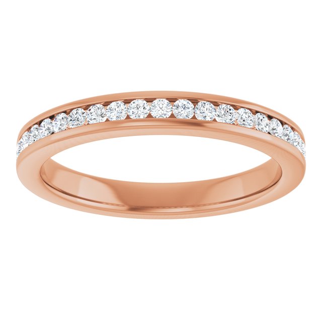 14K Rose Natural Diamond Anniversary Band