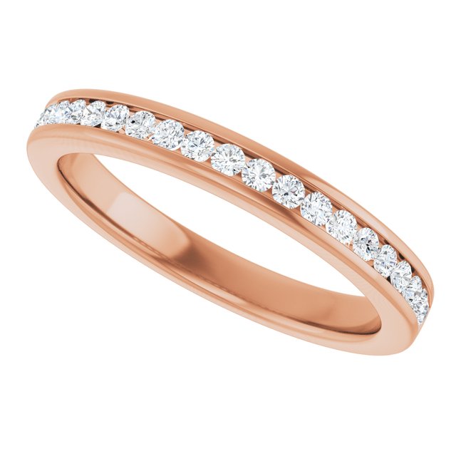 14K Rose Natural Diamond Anniversary Band