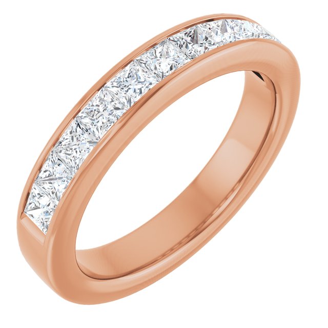 14K Rose Natural Diamond Anniversary Band