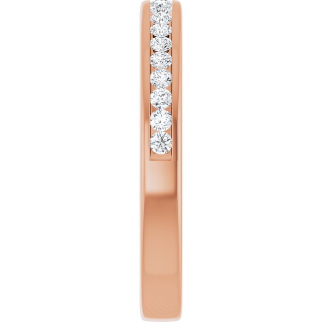 14K Rose Natural Diamond Anniversary Band