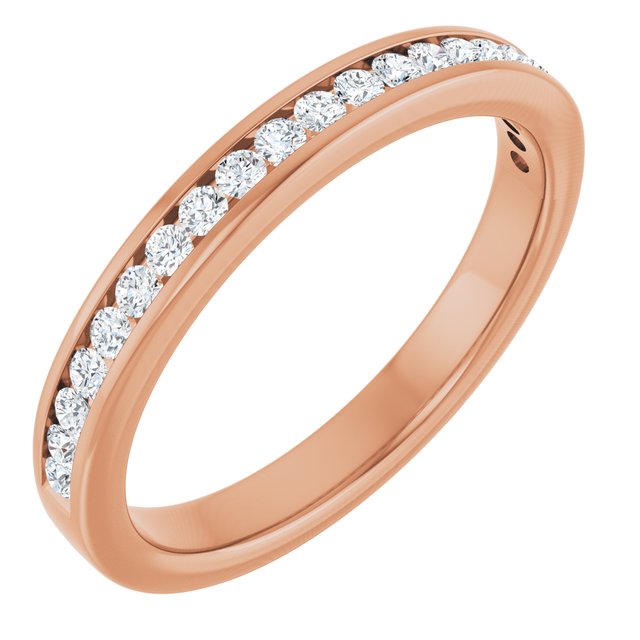 14K Rose Natural Diamond Anniversary Band