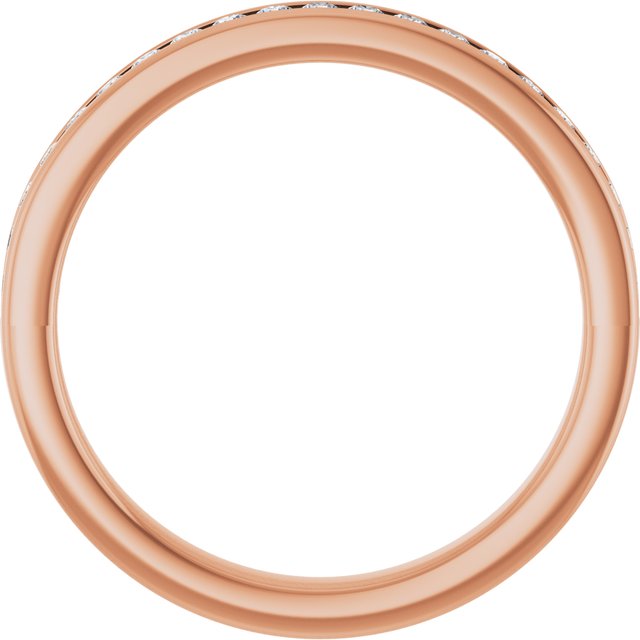 14K Rose Natural Diamond Anniversary Band