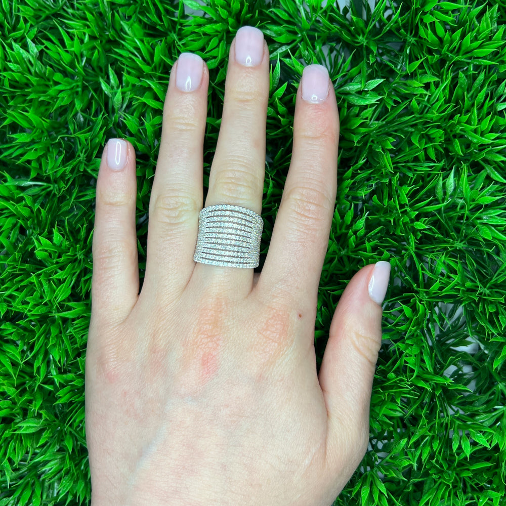Gabriel &amp; Co. 14 Karat White Gold Diamond Ring, 1.58tw