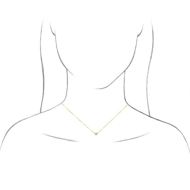 14K Rose Initial Q Dangle Necklace