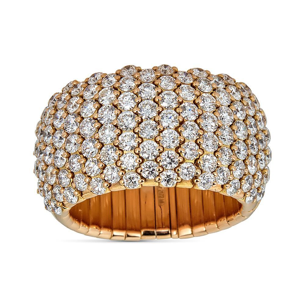 Zydo Italy 18 Karat Yellow Gold Prong Set Diamond Band, 3.12tw