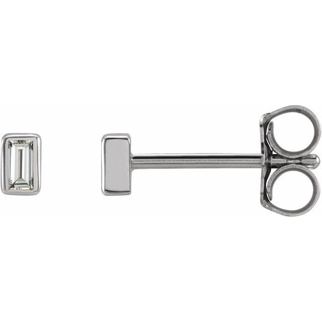 14K Rose Natural Diamond Bezel-Set Earrings