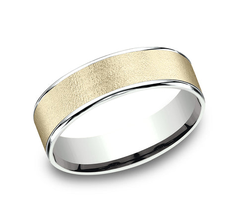 Benchmark 14 Karat Two-Tone Wedding Band - The Sergeant