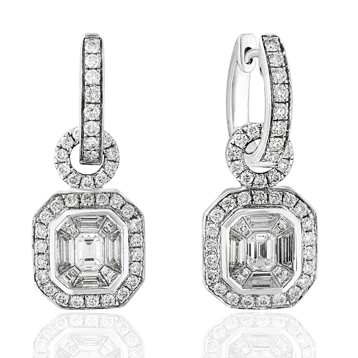 DFJ 18 Karat White Gold Various Shapes Diamond Band, 2.03tw