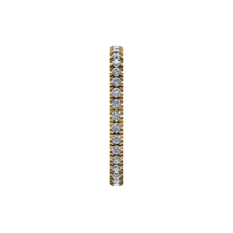 DFJ 14 Karat Yellow Gold Shared Prong Set Diamond Band, 0.52tw