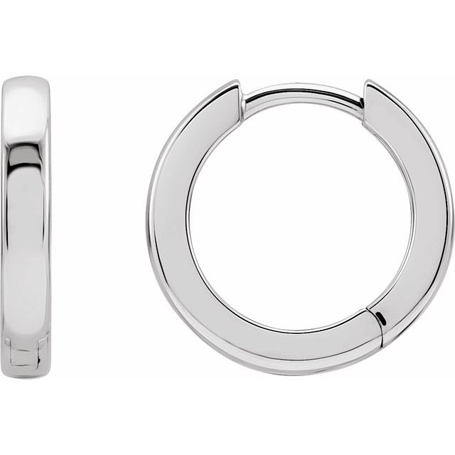 14K Rose Hinged  Hoop Earrings