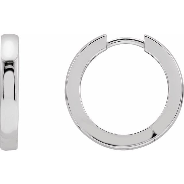 14K Rose Hinged  Hoop Earrings