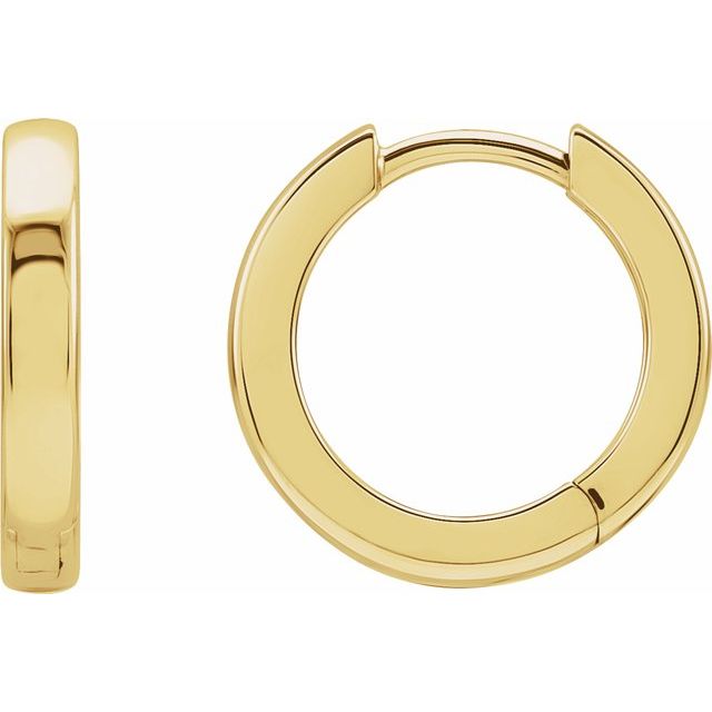 14K Rose Hinged  Hoop Earrings