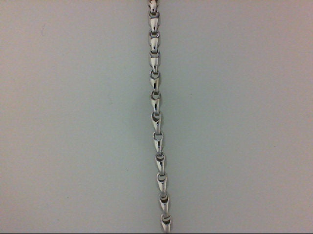 DFJ 14 Karat White Gold Fancy Link Necklace