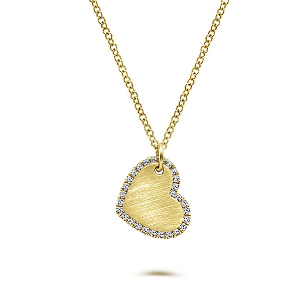 Gabriel &amp; Co. 14 Karat Yellow Gold Heart Necklace