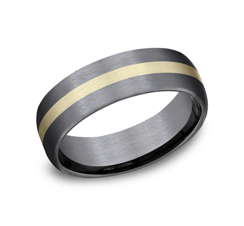 Ammara Stone &quot;The Defender&quot; Tantalum/14K Yellow Band