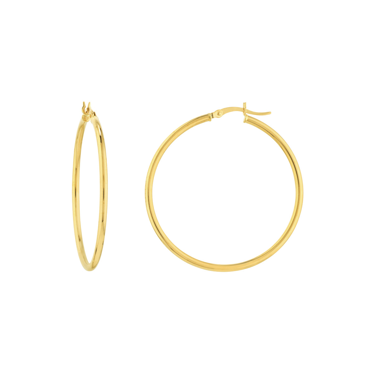 DFJ 14 Karat Yellow Gold Extra Large Hoop Earrings
