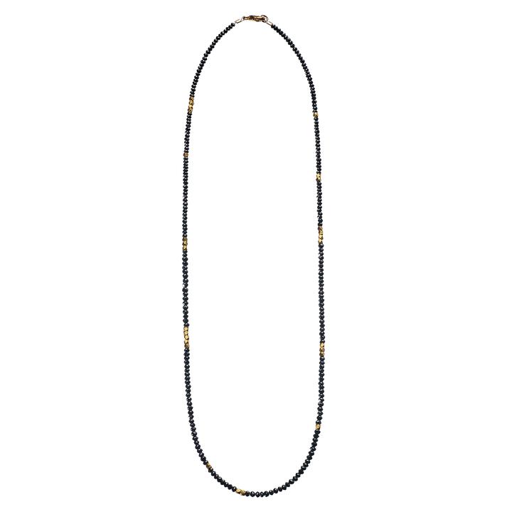 Sethi Couture 18 Karat Yellow Gold Bead and Noir Black Diamond Necklace