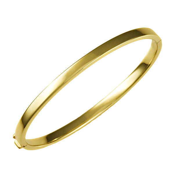 DFJ 14 Karat Yellow Gold 4mm Bangle Bracelet