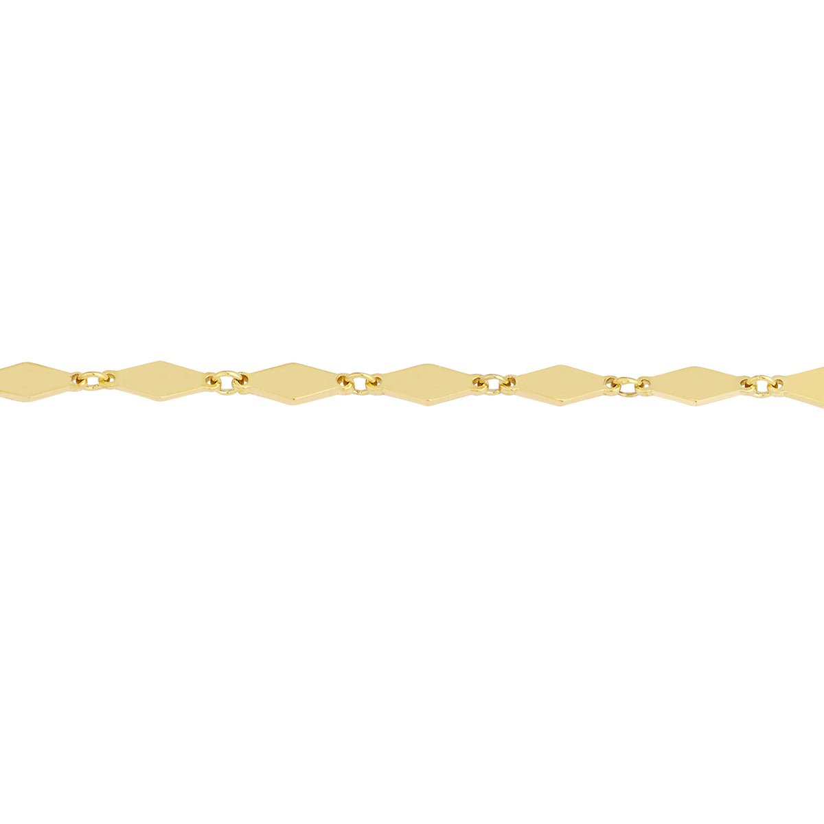 DFJ 14 Karat Yellow Gold Elongated Kite Bracelet