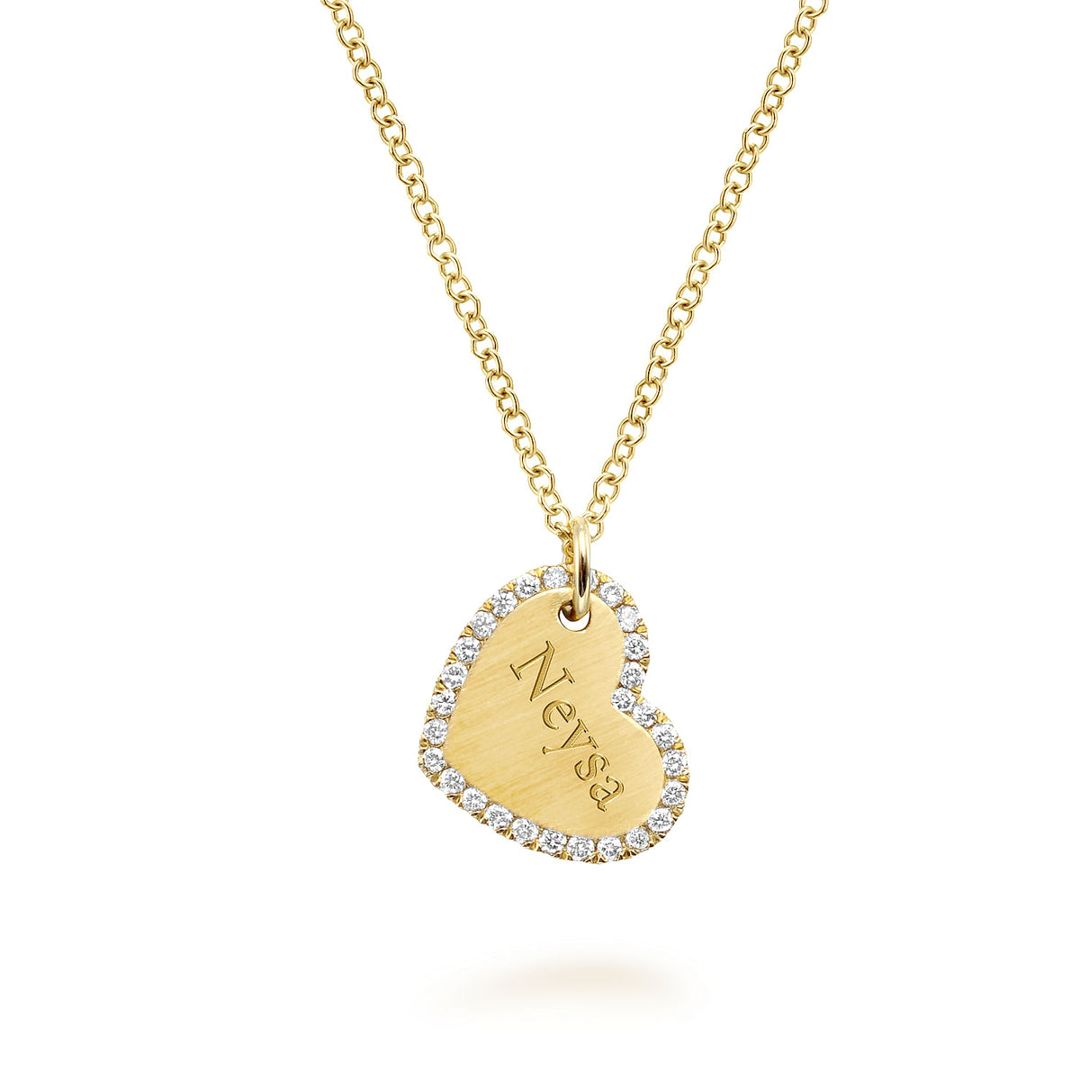Gabriel &amp; Co. 14 Karat Yellow Gold Heart Necklace