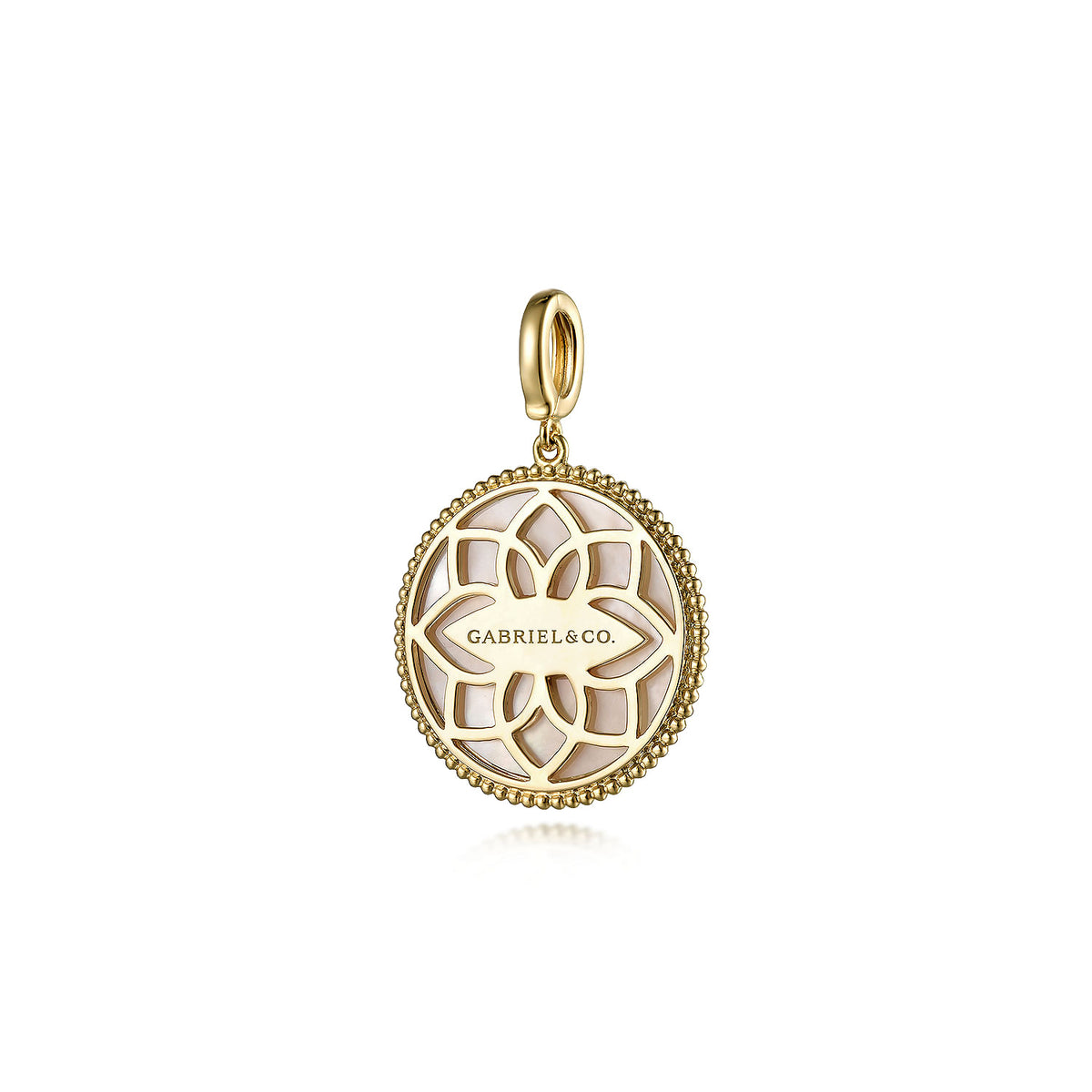 Gabriel &amp; Co. 14K Yellow Gold Diamond &amp; Blue Sapphire Compass Medallion Pendant
