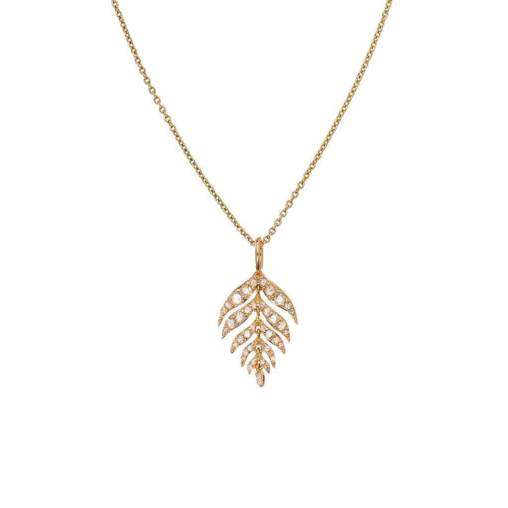 Sethi Couture 18 Karat Yellow Gold Feuille Necklace